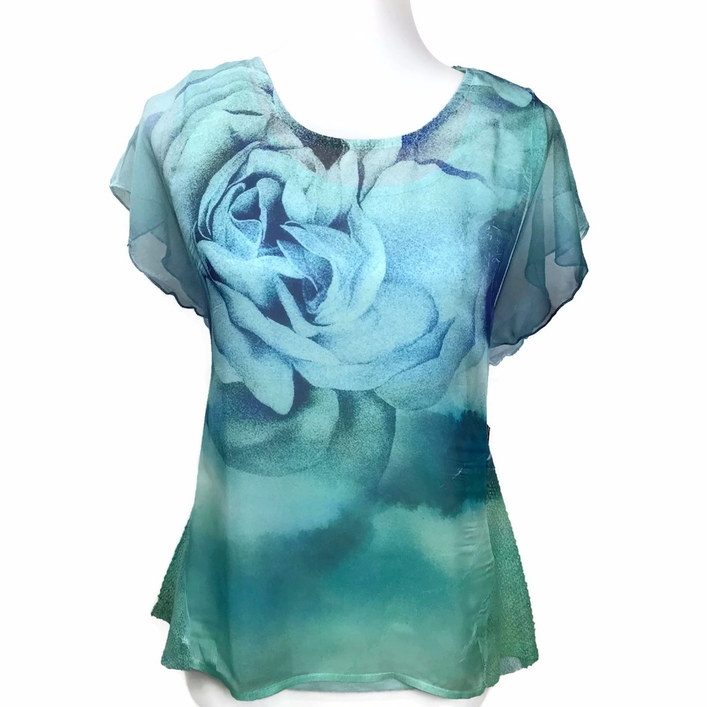 Style & Co Floral Printed Blouse Top NEW