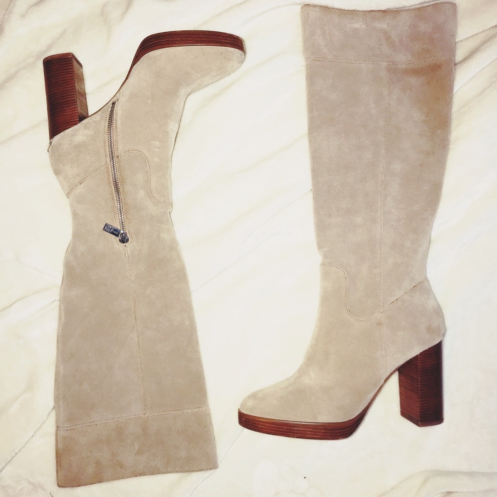 Michael Kors suede boots, worn twice, size 9.5