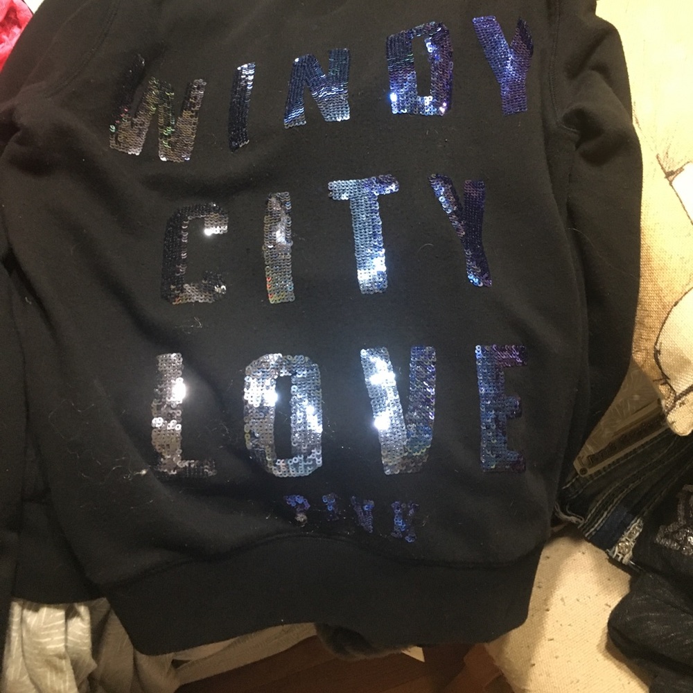 Black sequin zipper