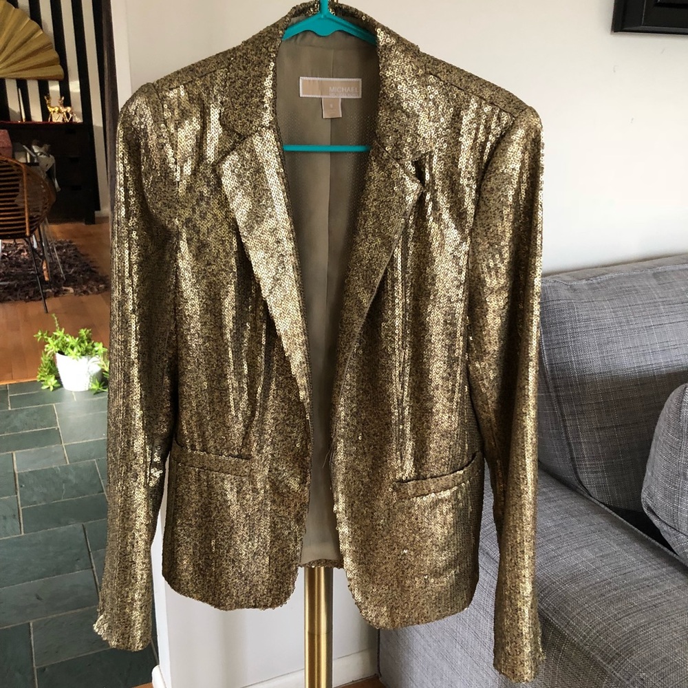 ✨✨Michael Kors Gold Sequin Blazer✨✨
