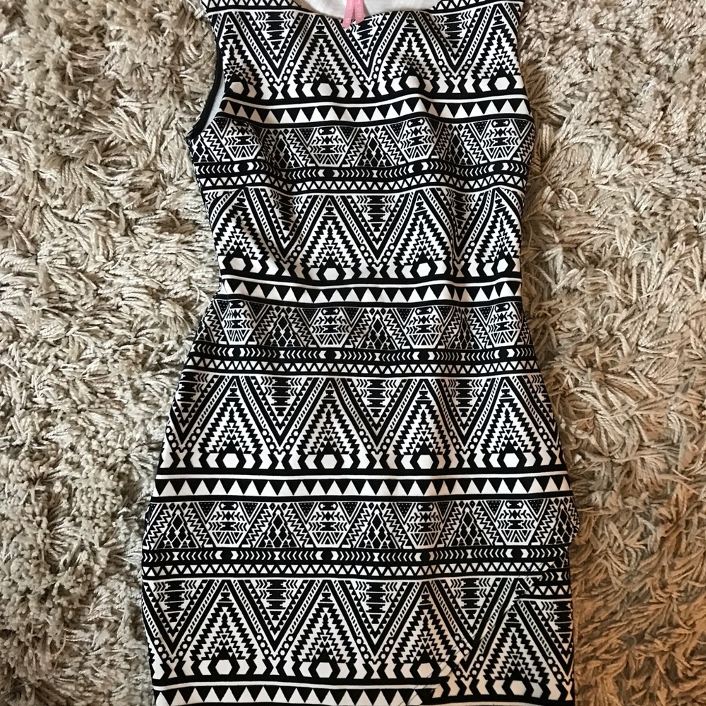 Brand new black and white Aztec print dress