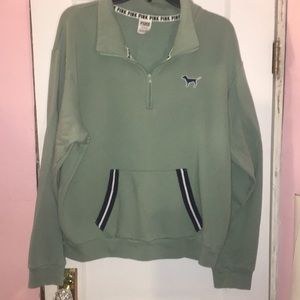 Pale green VS quarter zip