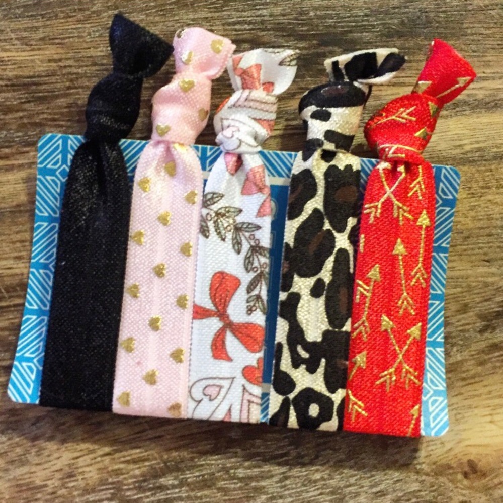 Leopard bows and arrows Hair tie set