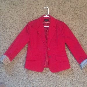 Women’s red blazer