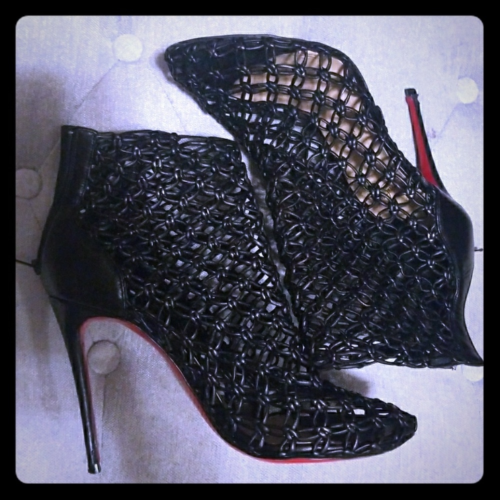 Christian Louboutin caged high heel boot