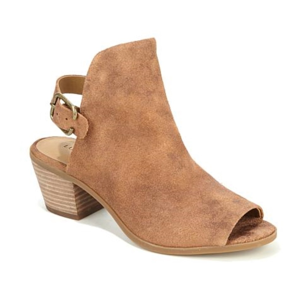 Lucky Brand Bray Block-Heel Suede Shootie Size 8