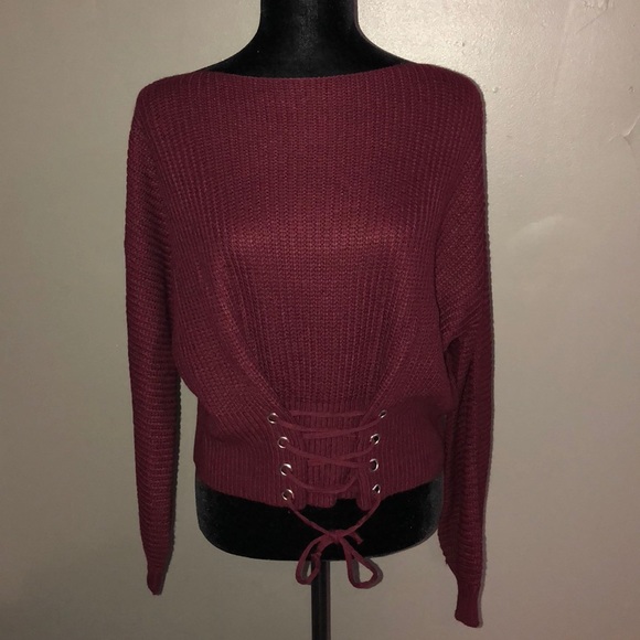 Sweaters - DCB waist front lace up detail sweater 😍