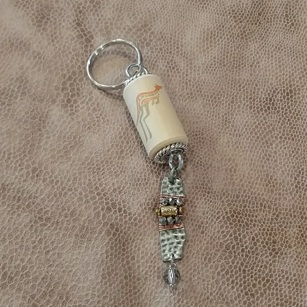 3/$12 Wine Cork Keyring