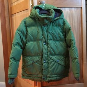 Lands end boys size 7 green puffy jacket
