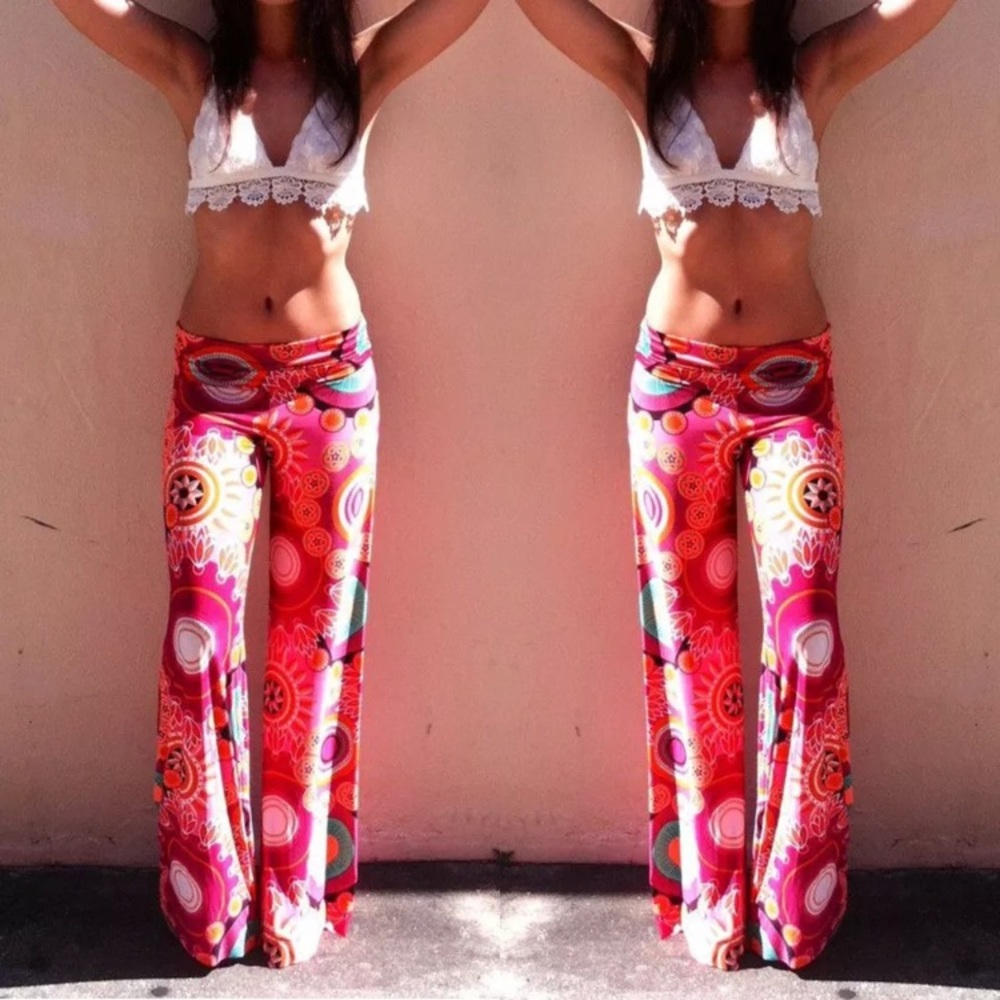 NWOT elastic Waist Floral Palazzo Pant