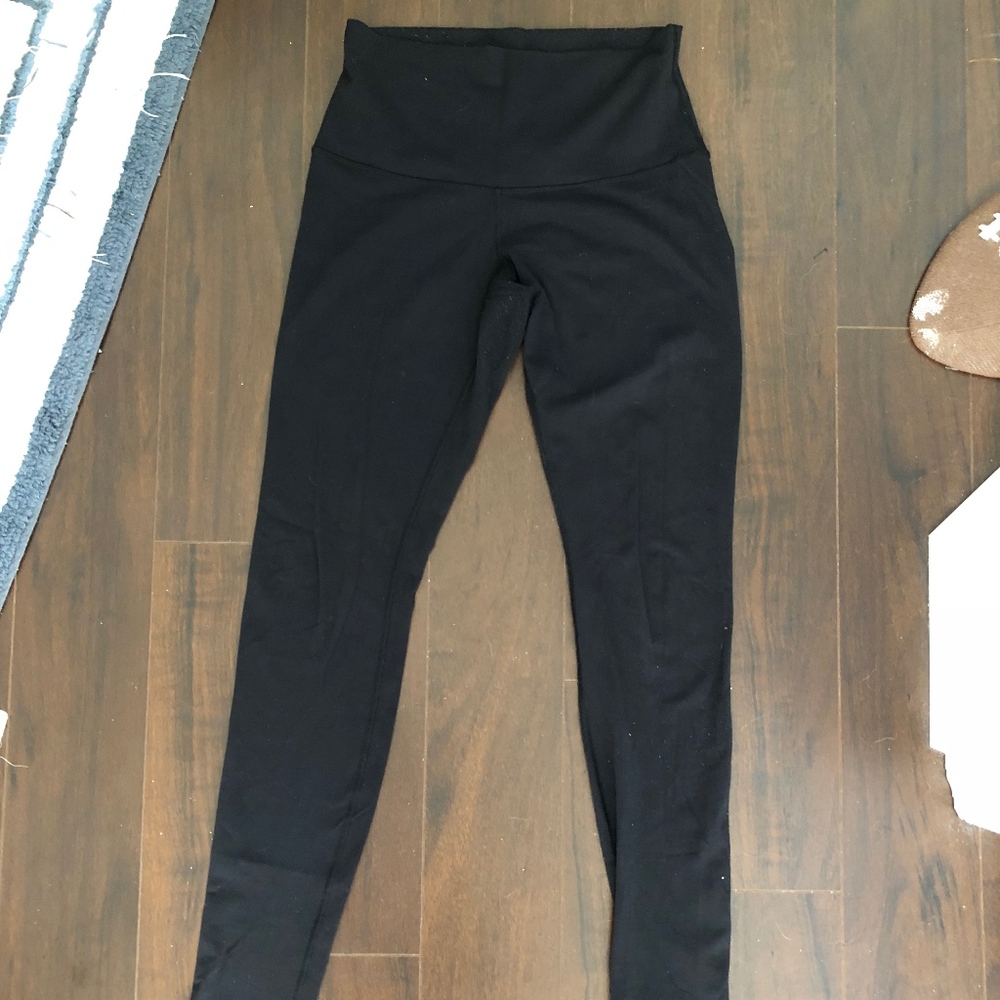 Lululemon High Waisted Black Stirrup Wunder Unders