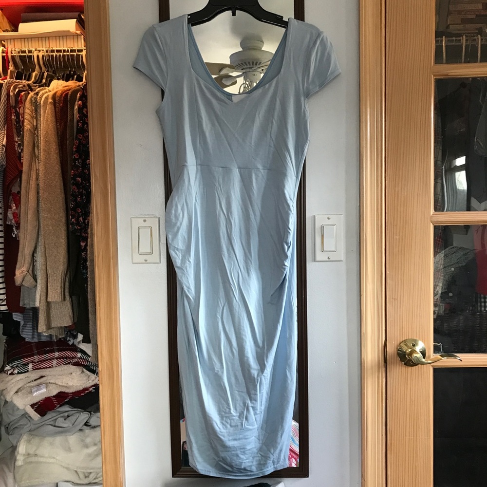 ASOS Baby Blue Short Sleeved Maternity Dress