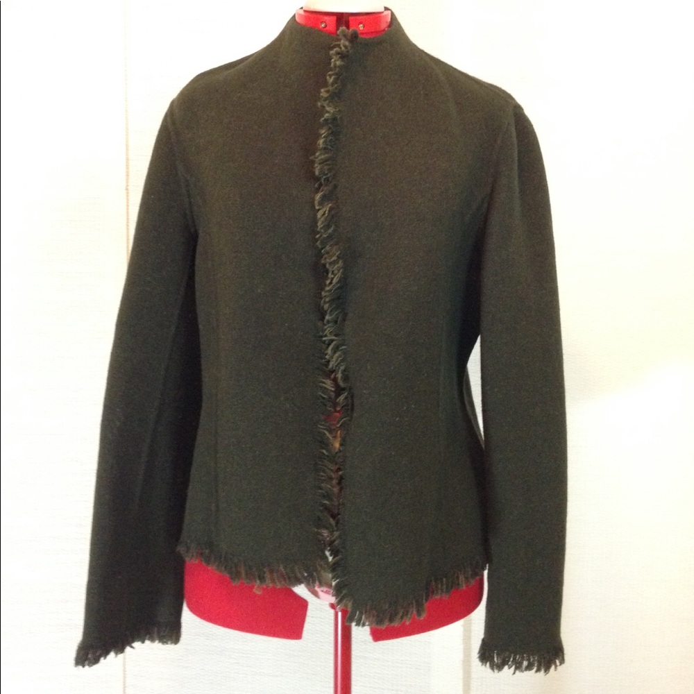 Wool reversible jacket