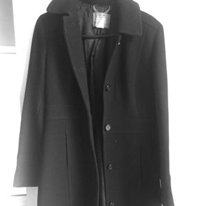 J Crew Long Wool Double Cloth Coat