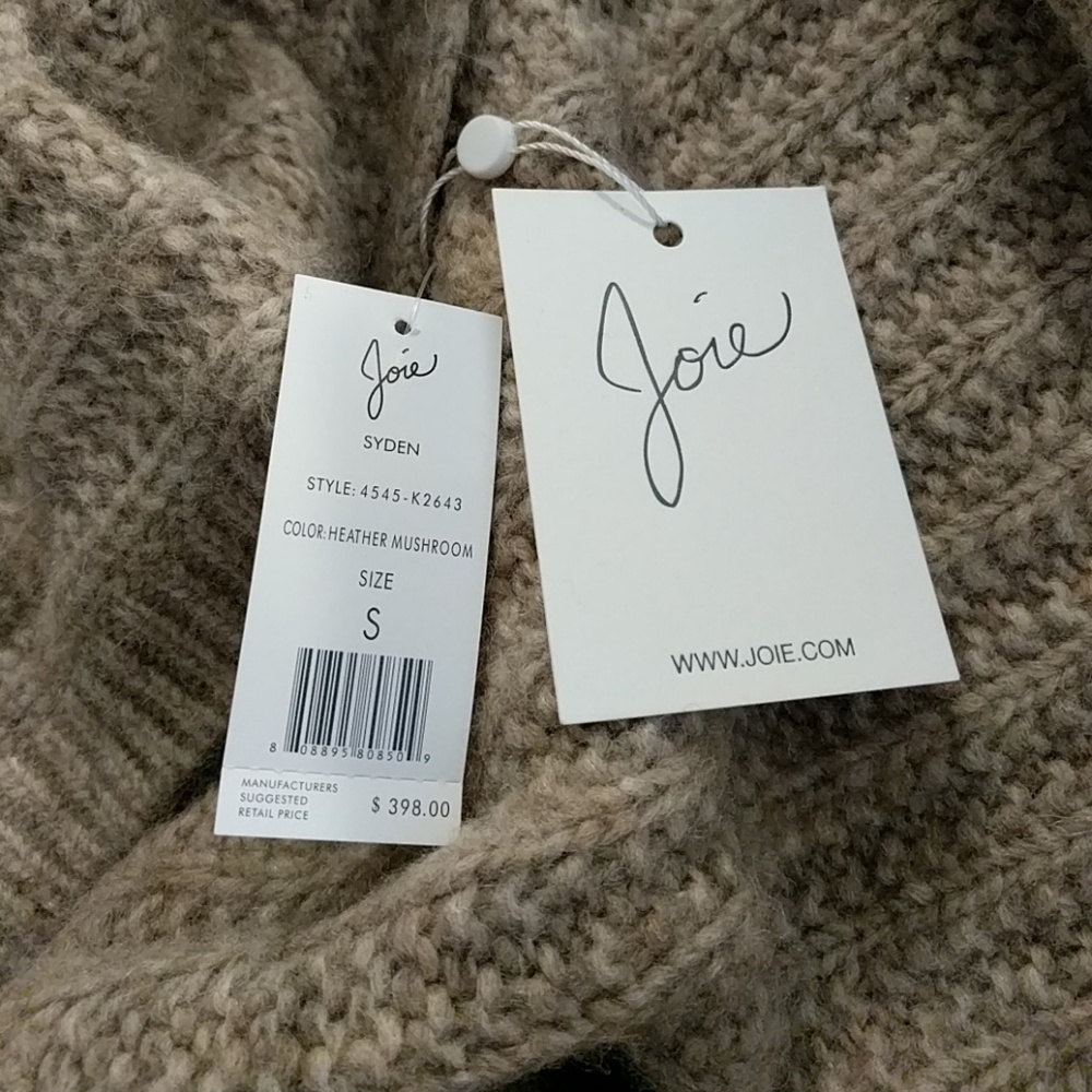 Joie Syden Chunky Cardigan Sweater S Mushroom - Picture 4 of 7