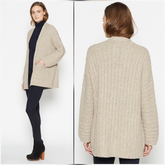 Joie Syden Chunky Cardigan Sweater S Mushroom - Picture 3 of 7