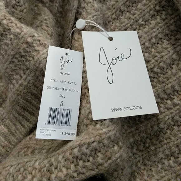 Joie Syden Chunky Cardigan Sweater S Mushroom - Picture 4 of 7