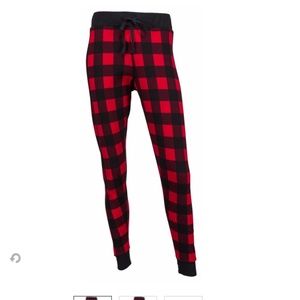 NWT Red Buffalo Plaid Thermal Leggings Joggers