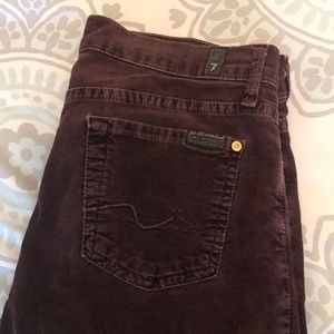 7 for all mankind corduroy bootcut size 26