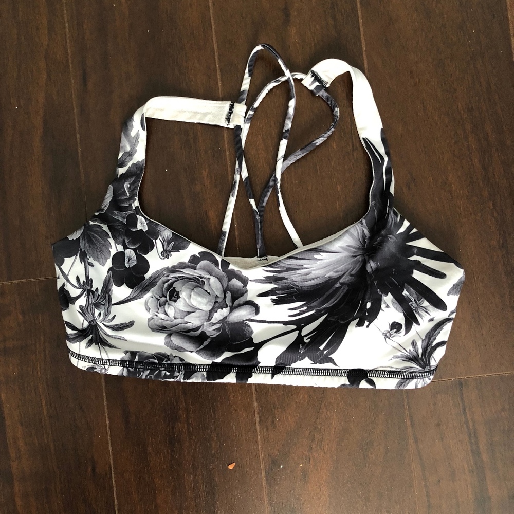 Lululemon Floral Patterned Free to Be Sports Bra