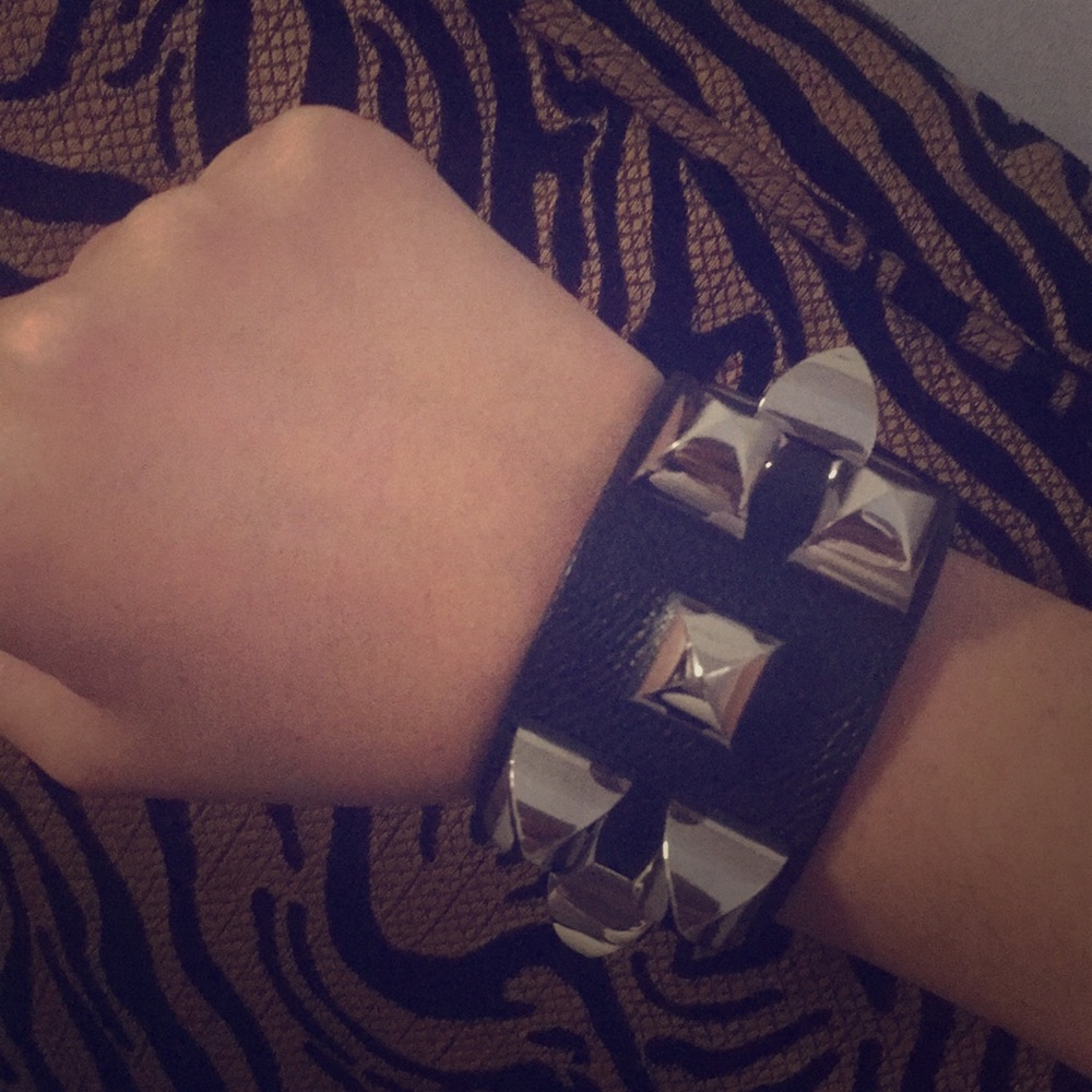 New Authentic Givenchy leather studded bracelet