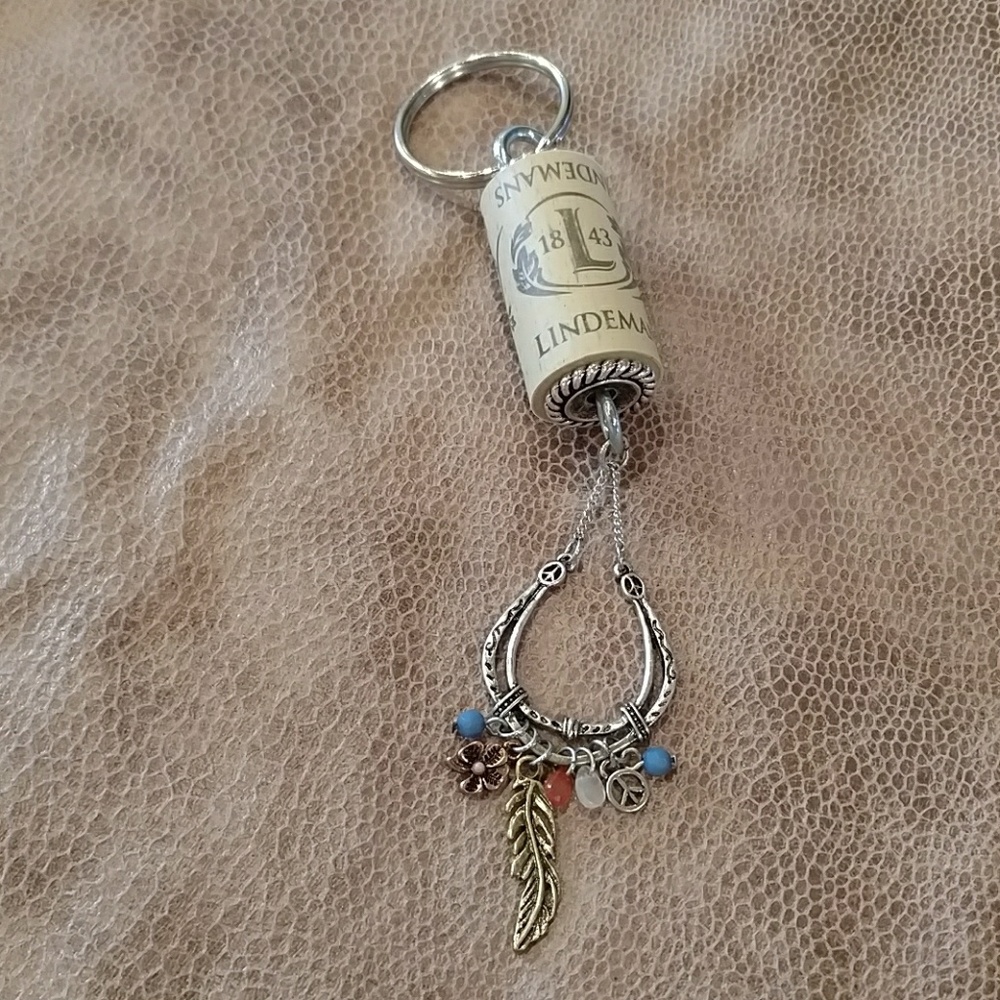 3/$12 Wine Cork Keyring