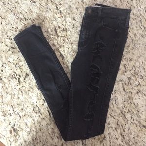 00 Black Abercrombie ripped jeans