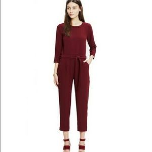 MADEWELL Sloan Jumpsuit in Burgandy 14