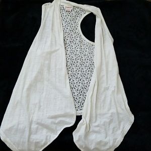 Aria laceback sleeveless cardigan