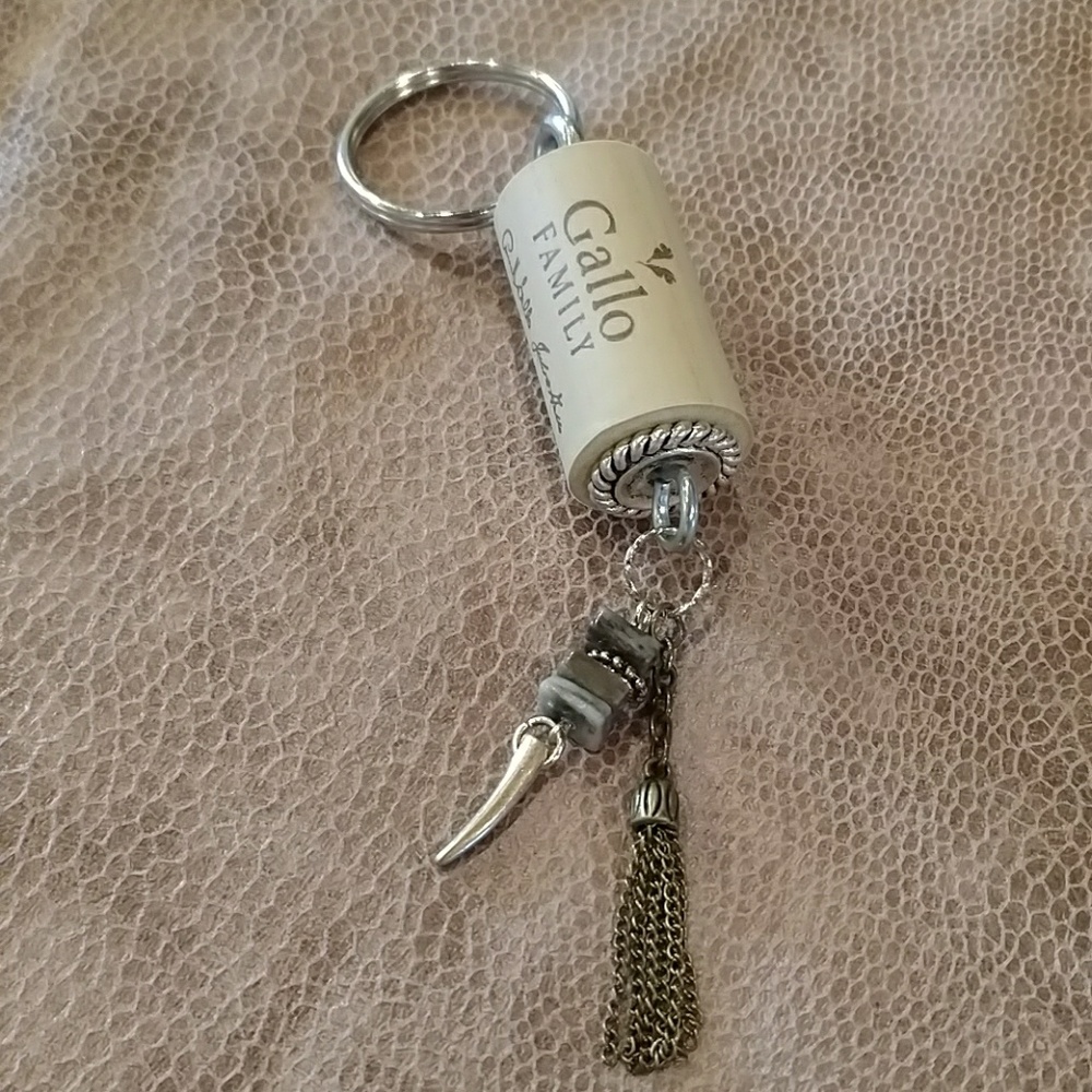 3/$12 Wine Cork Keyring