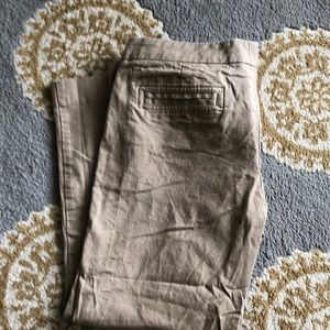 Express Editor cropped khakis in tan - size 6