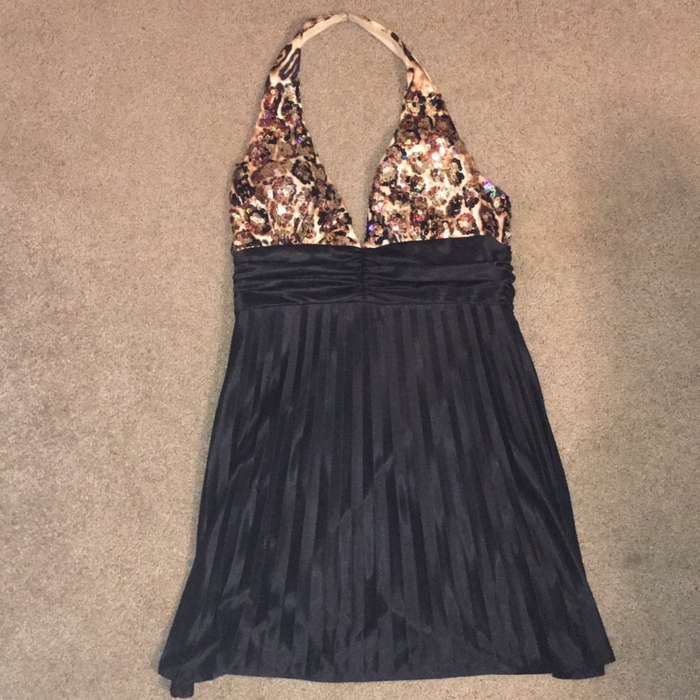 Cheetah & Black short prom/homecoming dress!