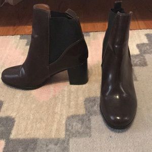 H&M brown faux leather ankle boots