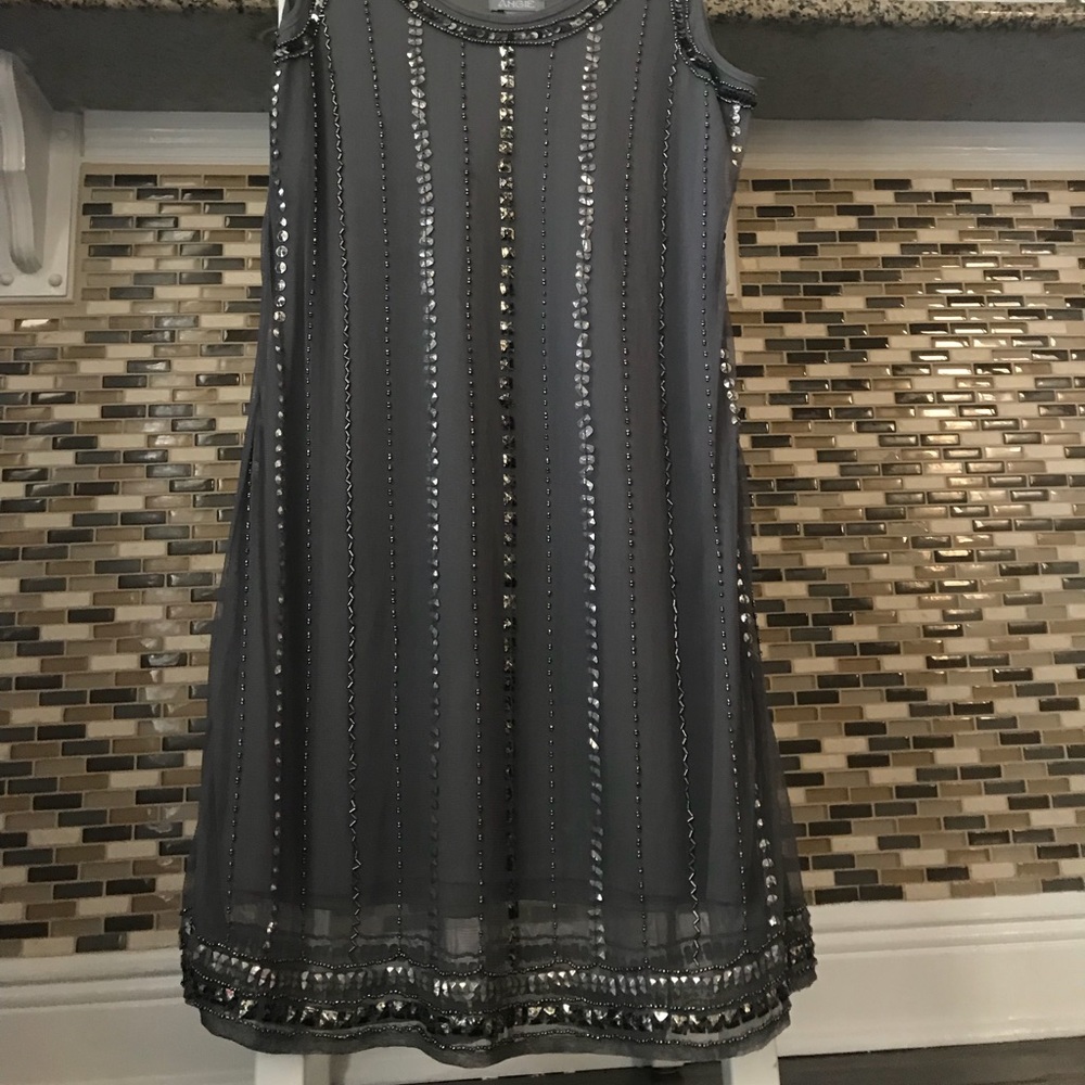 Pewter color cocktail dress