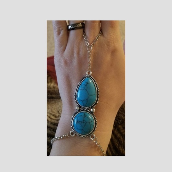 Bohemian turquoise colored bracelet or anklet - Picture 3 of 3