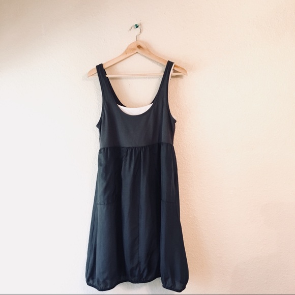Theory Dresses & Skirts - Theory gray silk dress bubble hem medium EUC