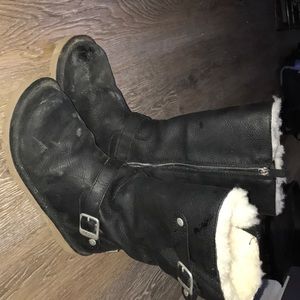 Ugh black leather boots