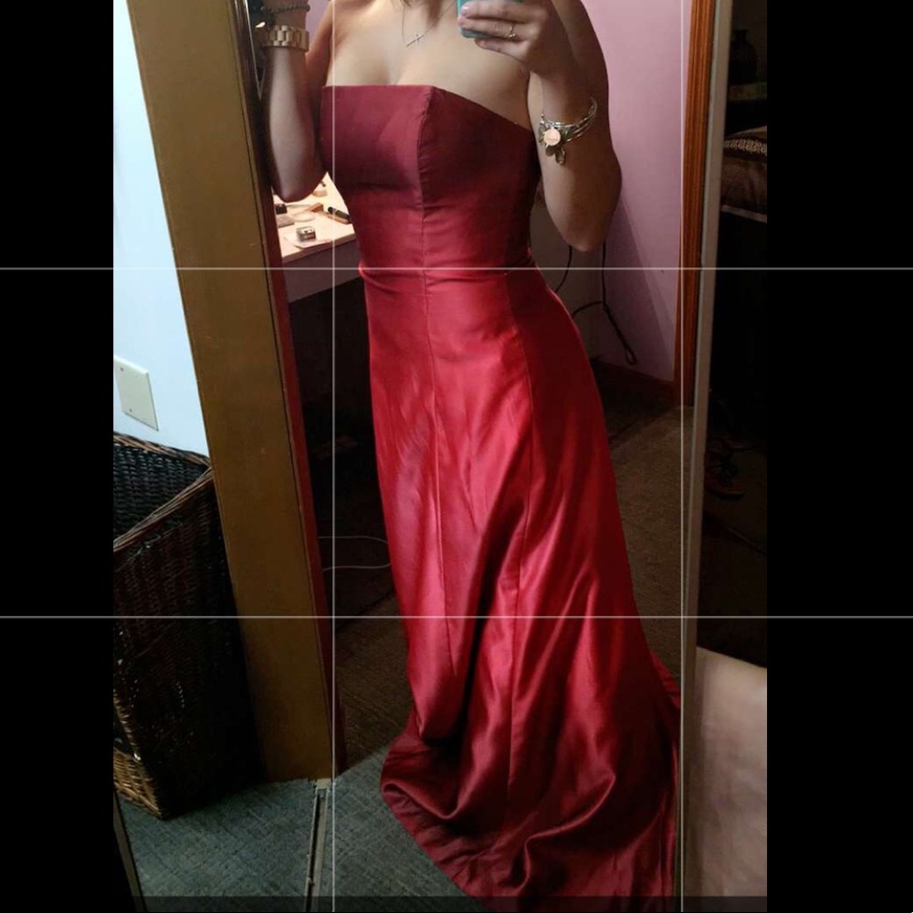 Older styled, red ombre dress!