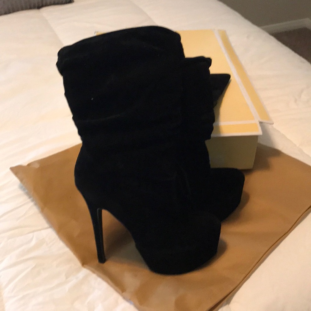 Velvet Thigh High Boots