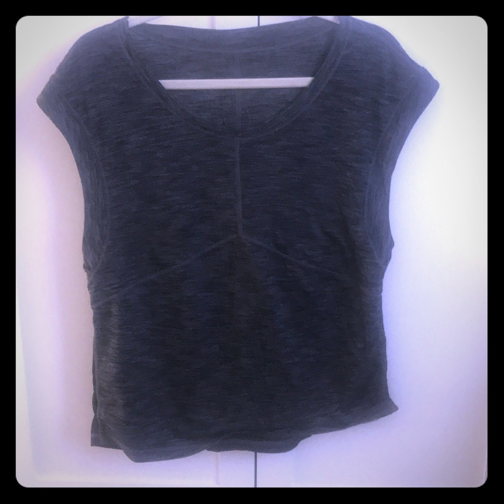 Workout tank size 8 black and heathered charcoal