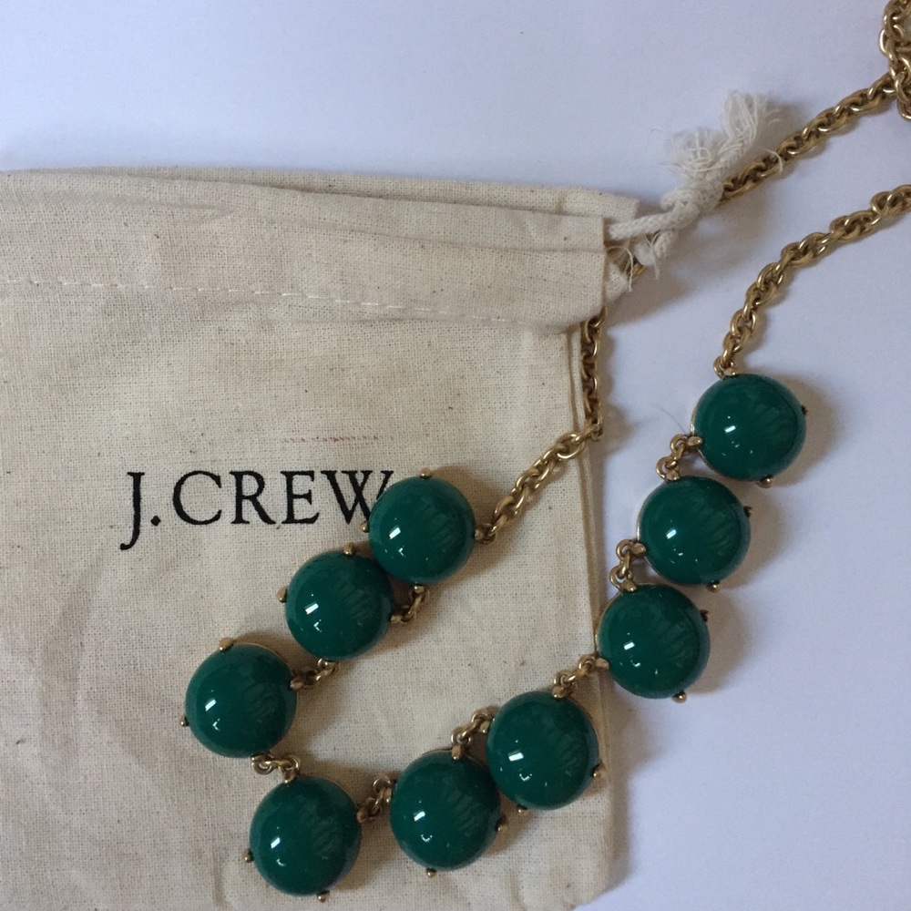 J. Crew Green Bubble Necklace