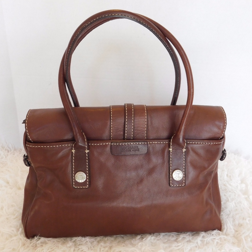 SOLD-MICHAEL KORS SOFT LEATHER SATCHEL HANDBAG - Picture 5 of 8