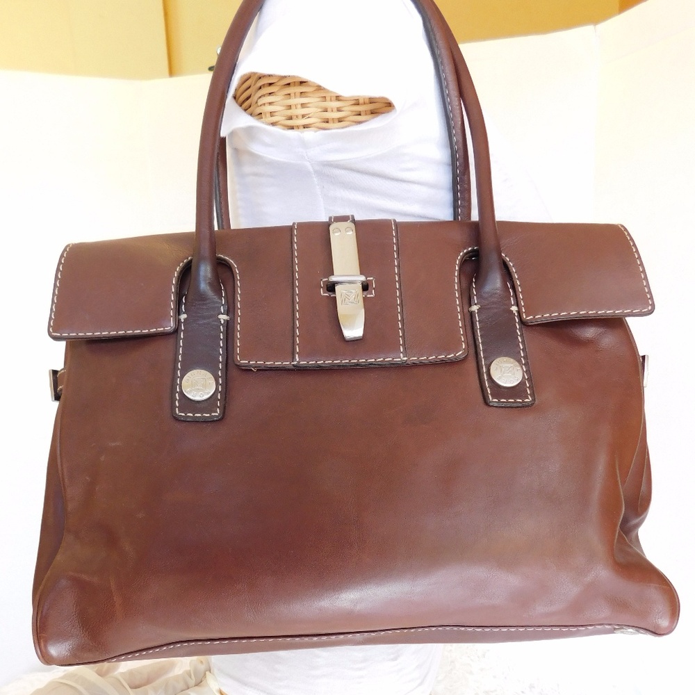 SOLD-MICHAEL KORS SOFT LEATHER SATCHEL HANDBAG - Picture 2 of 8