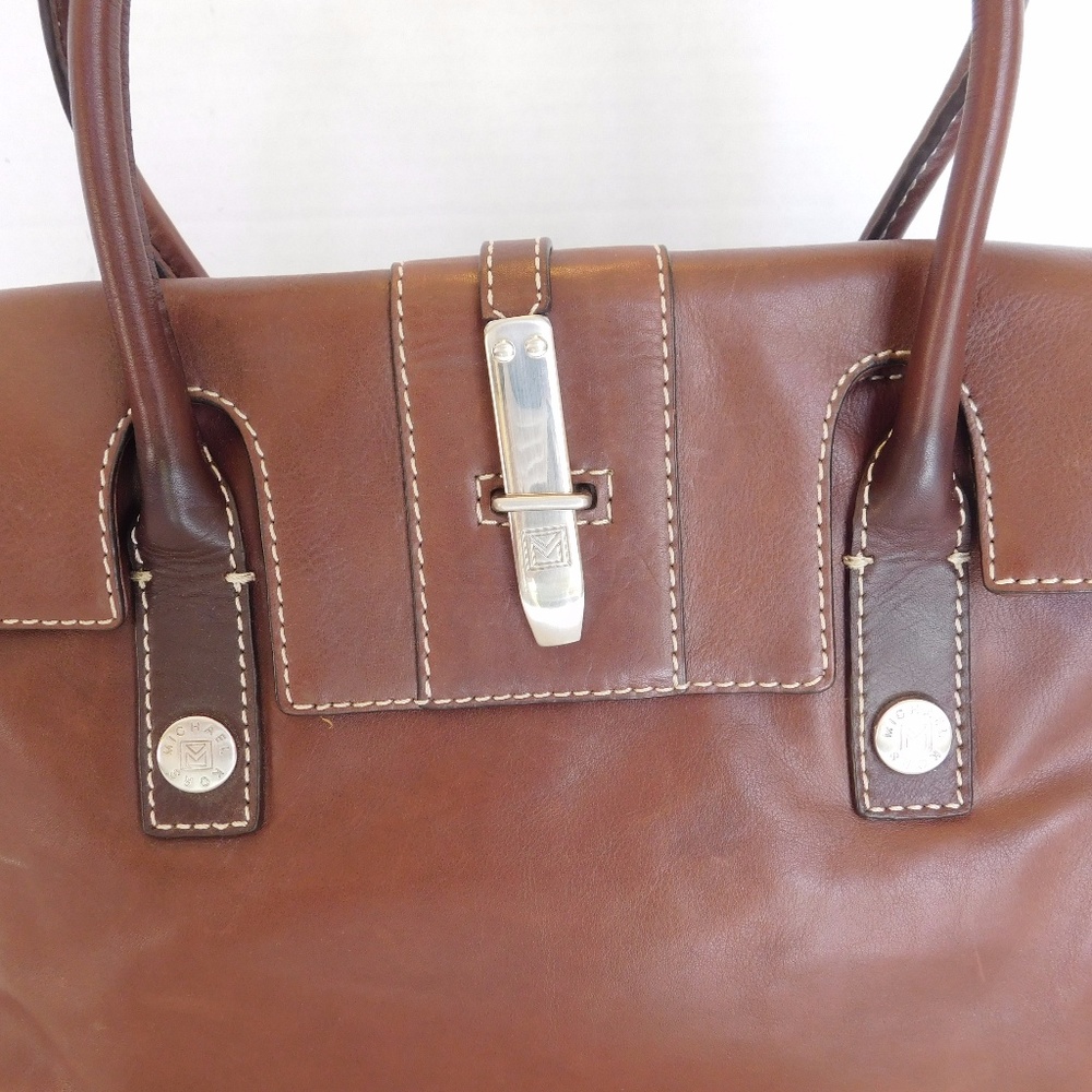 SOLD-MICHAEL KORS SOFT LEATHER SATCHEL HANDBAG - Picture 3 of 8