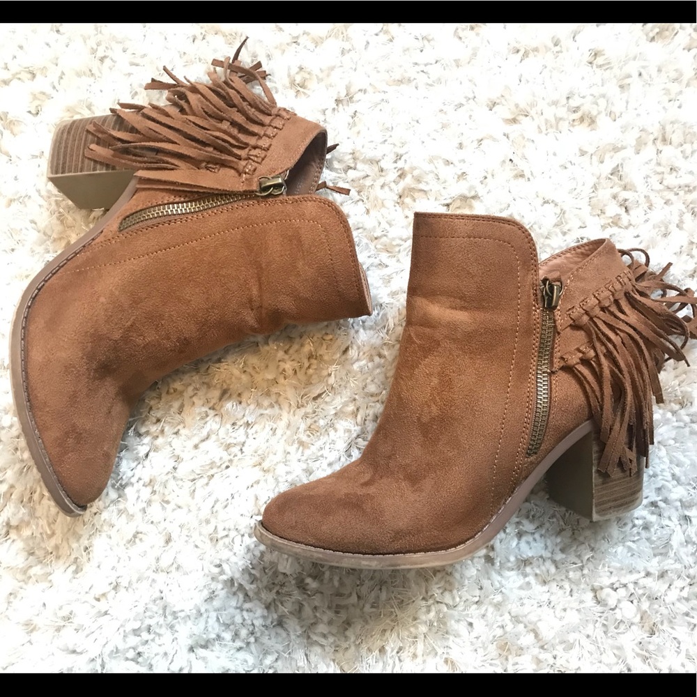 Fringe booties
