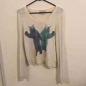 Wildfox like new! Polar Bear V Neck BBJ