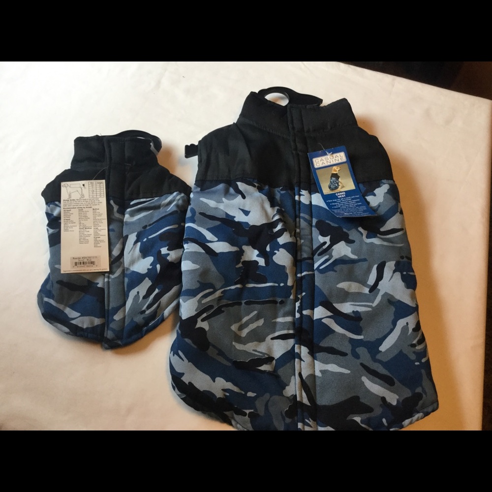 Blue and Black Camo Dog Coats