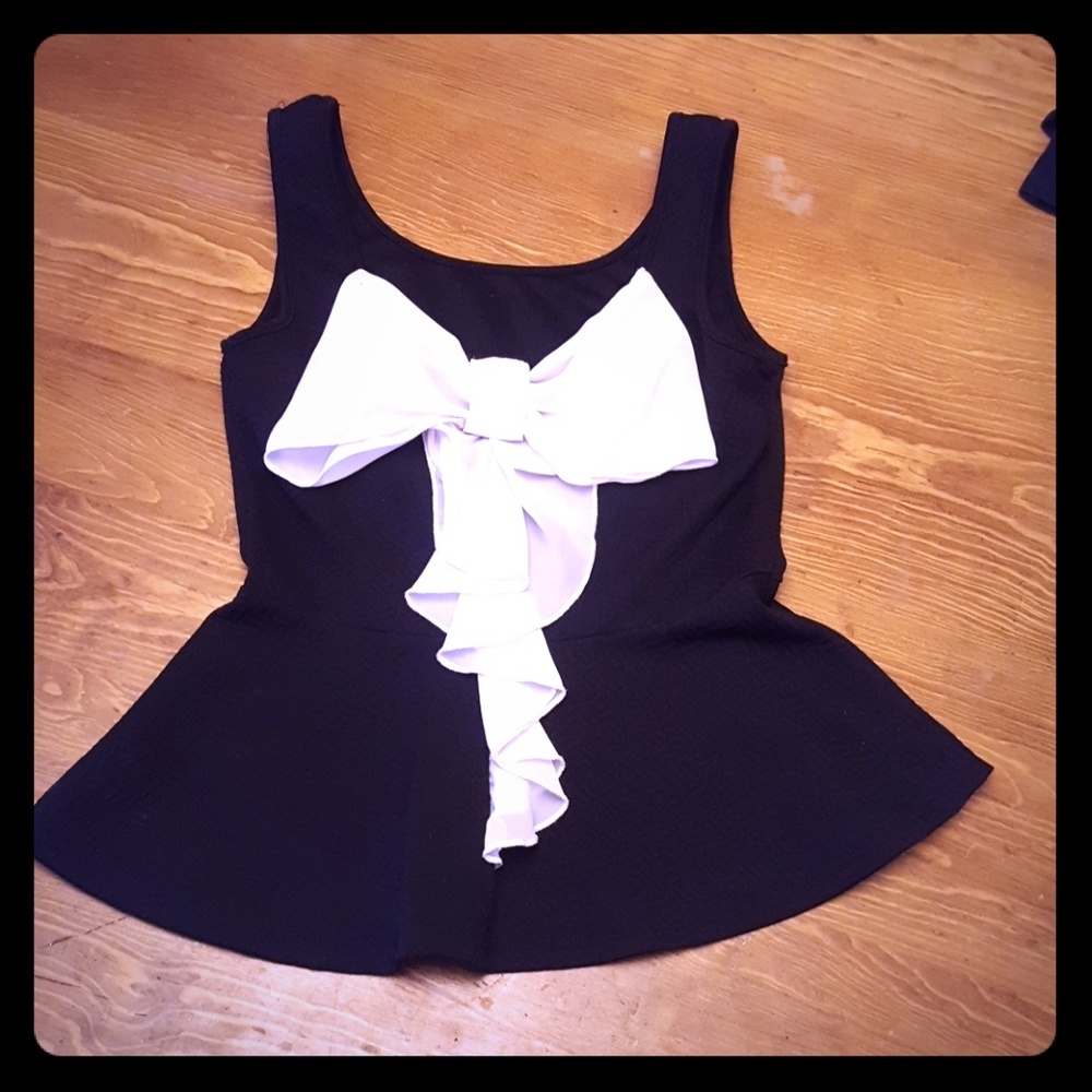 Dressy tank with back bow