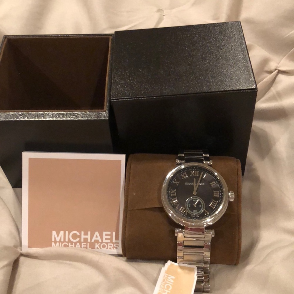 Michael Kors silver tone watch new with tags!!