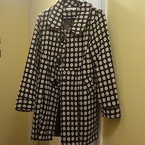 Brown polka dot coat
